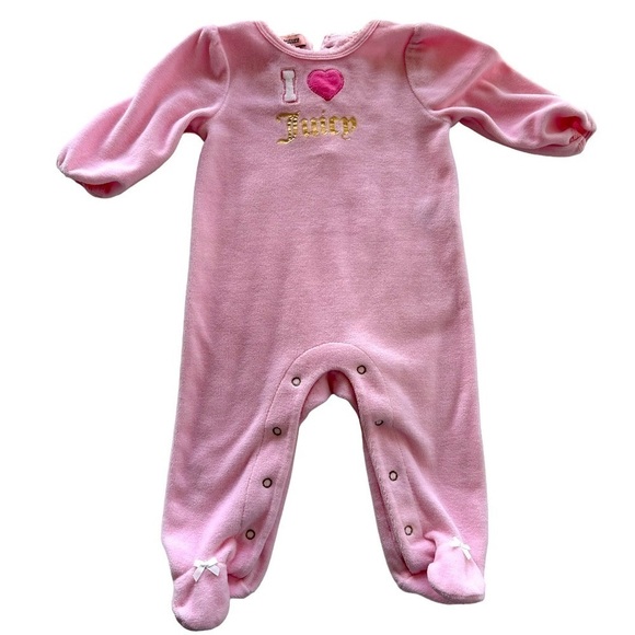 EUC Juicy Couture I Love Juicy Baby Newborn Onesie Sleeper - Picture 1 of 6